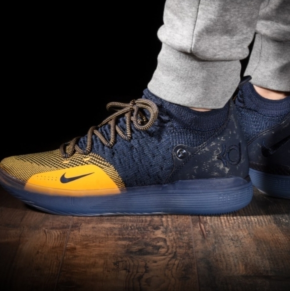 Nike Mens Zoom KD 11 Chinese Zodiac Basketball Shoes Durant Yellow & Blue Size 8 - Picture 2 of 15
